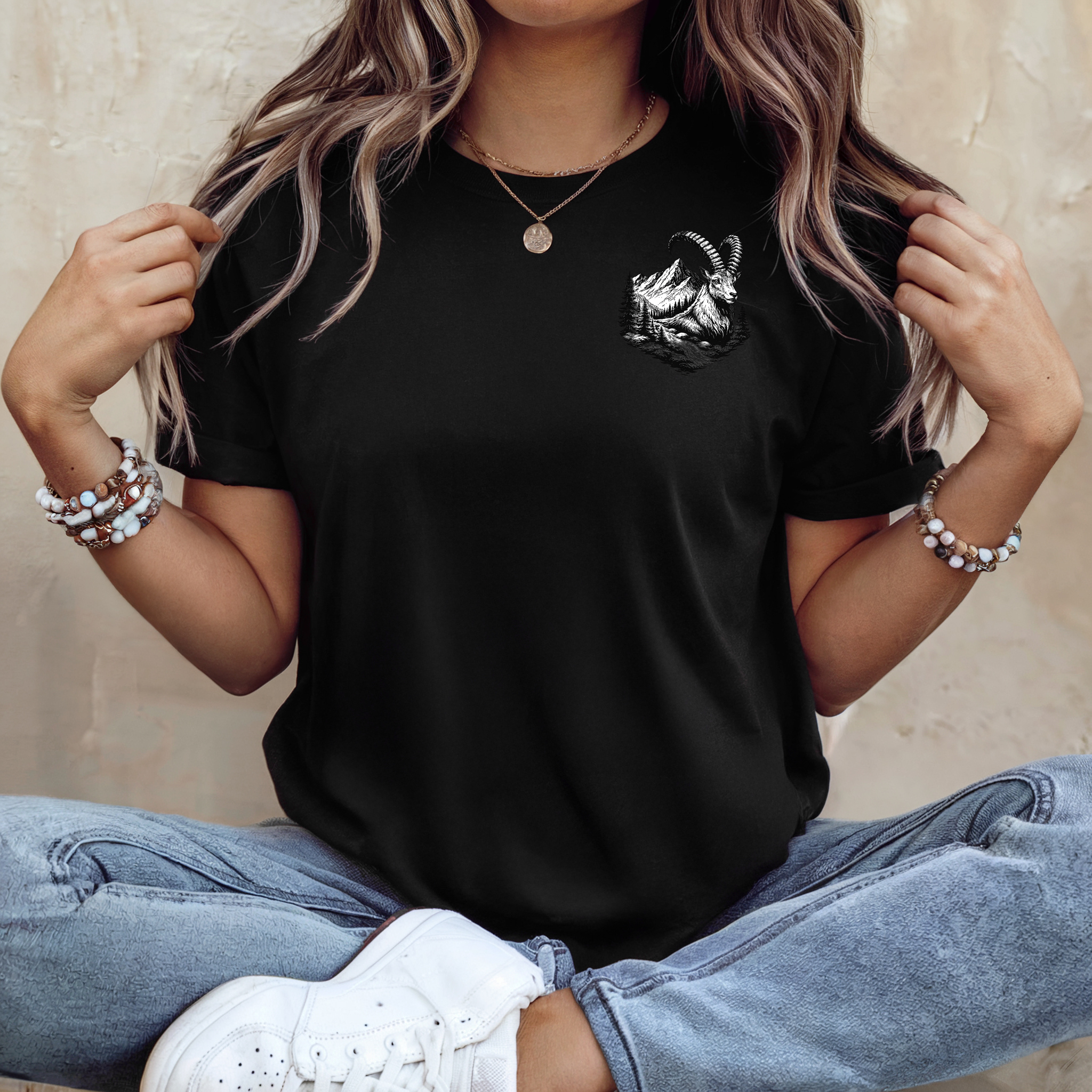 "Der Berg ruft" Shirt - Schwarz