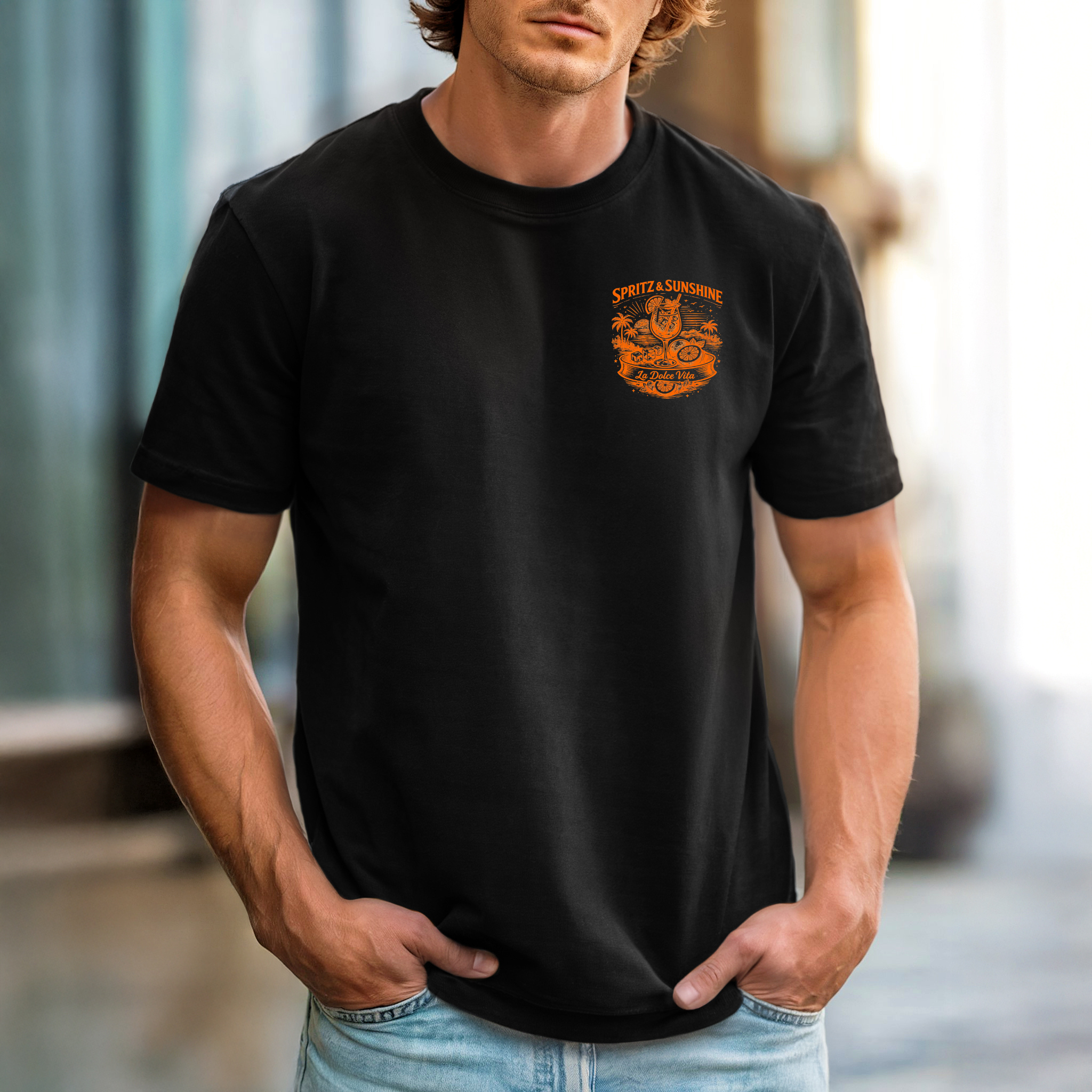 "Spritz & Sunshine" Shirt - Schwarz