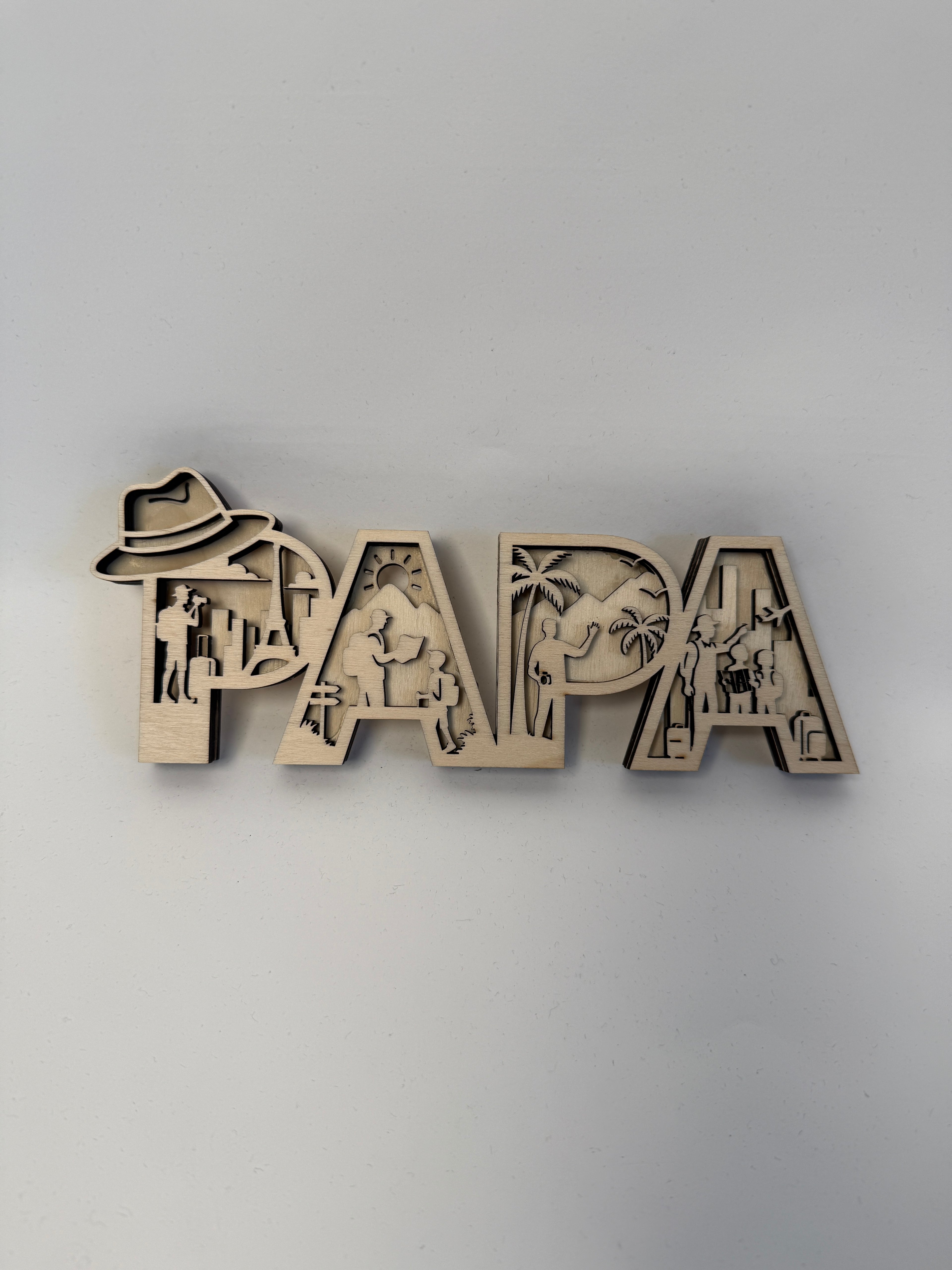3D Schild "Papa"